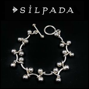 SILPADA .925 Sterling Silver "DNA" TOGGLE CLASP BRACELET w/ Silpada tag! B0523 SILPADA .925 Sterling Silver "DNA" TOGGLE CLASP BRACELET w/ Silpada tag! B0523